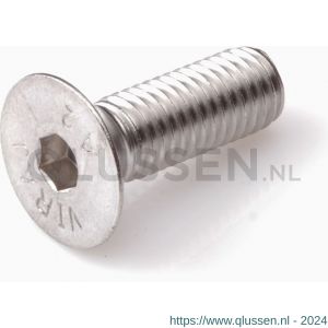 Hoenderdaal binnenzeskantbout RVS A2 platkop PK IB 4 DIN 7991 M6x10 mm 200 stuks 2170.30.48301