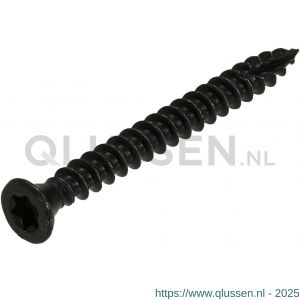 Blackline scharnierschroef HCP zwart platkop PK 8 mm Torx TX 20 met snijpunt 4.5x40 mm kuip 100 stuks 6904.30.14540