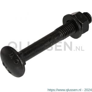 Blackline slotbout met moer en sluitring HCP zwart M6x50 mm kuip 25 stuks 6904.11.16050