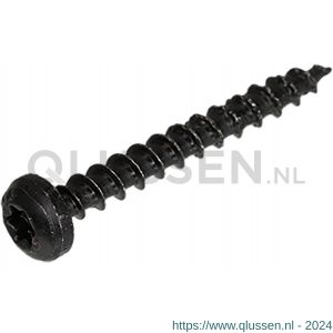 Blackline spaanplaatschroef HCP zwart cilinderkop CK Torx TX 15 3.5x16 mm blister 25 stuks 6901.20.33516