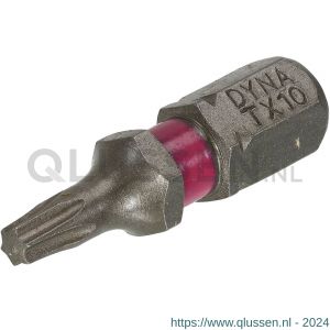 Dynaplus schroefbit 25 mm Torx TX 10 roze blister 10 stuks 8938.00.10010