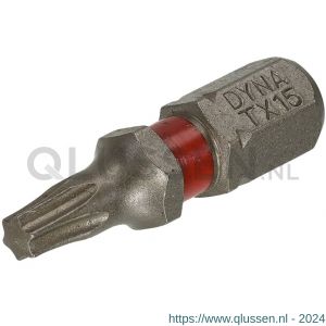 Dynaplus schroefbit 25 mm Torx TX 15 rood blister 10 stuks 8938.00.10015