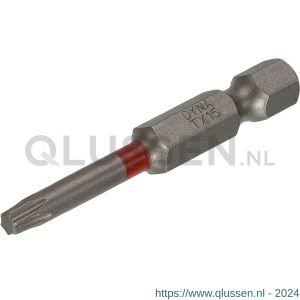 Dynaplus schroefbit 50 mm Torx TX 15 rood blister 5 stuks 8938.00.20015