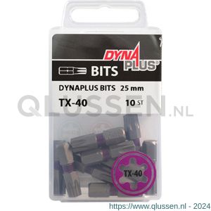 Dynaplus schroefbit 25 mm Torx TX 40 paars blister 10 stuks 8938.00.10040