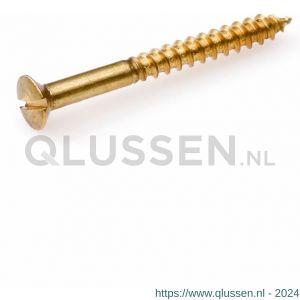 Hoenderdaal houtschroef messing blank lenskop LK zaagsnede DIN 95 3.0x25 mm 200 stuks 0121.20.13120