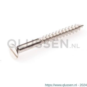 Hoenderdaal houtschroef messing vernikkeld platkop PK zaagsnede DIN 97 3.0x25 mm 200 stuks 0101.24.13120