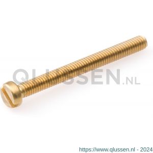 Hoenderdaal metaalschroef messing blank cilinderkop CK zaagsnede DIN 84 M4x10 mm 200 stuks 1631.20.24301