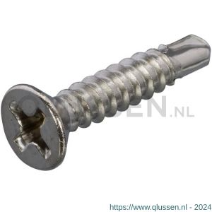 Hoenderdaal plaatschroef zelfborend RVS A2 platkop PK Phillips PH 2 DIN 7504P 4.2x19 mm 200 stuks 0338.30.28920