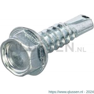 Hoenderdaal plaatschroef staal verzinkt VZ zeskantkop SW 8 DIN 7504K zelfborend 4.8x38 mm 200 stuks 0334.01.37520