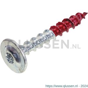 Rotadrill houtbouwschroef staal verzinkt VZ tellerkop TK met snijpunt Torx TX 30 6.0x60 mm blister 10 stuks 456.060.060