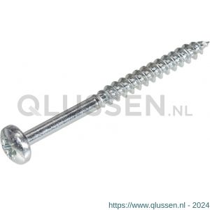 Hoenderdaal spaanplaatschroef staal verzinkt VZ cilinderkop CK Pozidriv PZ 2 4.0x60/35 mm 200 stuks 0233.01.26001