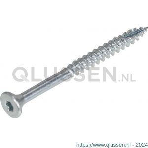 Homefix spaanplaatschroef staal verzinkt VZ platkop PK Torx TX 20 met snijpunt 4.0x70 mm blister 10 stuks 6701.20.70180