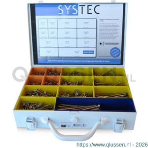 Systec assortimentskoffer spaanplaatschroef RVS A2 platkop PK Torx TX 8960.60.40302