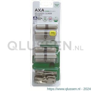 AXA dubbele veiligheidscilinder set 4 stuks gelijksluitend Security 30-30 7211-00-08/BL4