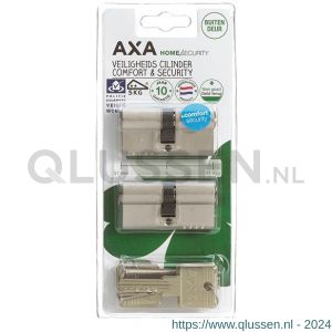 AXA dubbele veiligheidscilinder set 2 stuks gelijksluitend Comfort Security 30-30 7231-00-08/BL2