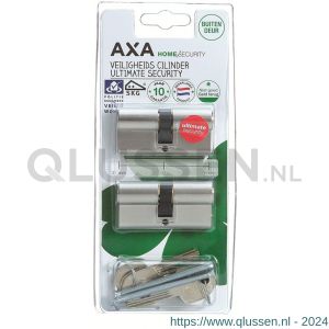 AXA dubbele veiligheidscilinder set 2 stuks gelijksluitend Ultimate Security 30-30 7251-00-08/BL2