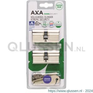 AXA dubbele veiligheidscilinder set 2 stuks gelijksluitend Xtreme Security 30-30 7261-00-08/BL2