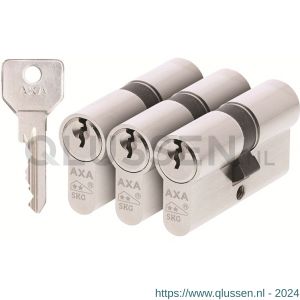 AXA dubbele veiligheidscilinder set 3 stuks gelijksluitend Security 30-30 7211-00-08/G3