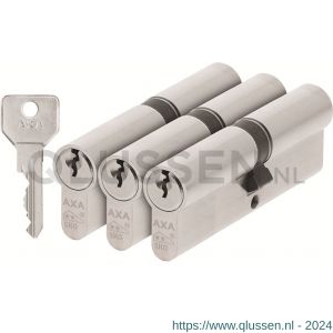 AXA dubbele veiligheidscilinder set 3 stuks gelijksluitend Security verlengd 45-50 7211-34-08/G3