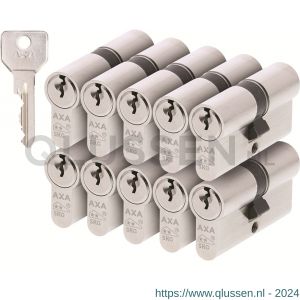 AXA dubbele veiligheidscilinder set 10 stuks gelijksluitend Security 30-30 7211-00-08/G10