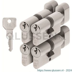 AXA knop veiligheidscilinder set 4 stuks gelijksluitend Security K30-30 7215-00-08/G4