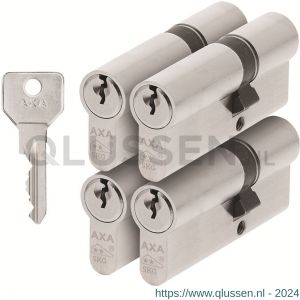 AXA dubbele veiligheidscilinder set 4 stuks gelijksluitend Security verlengd 30-45 7211-03-08/G4