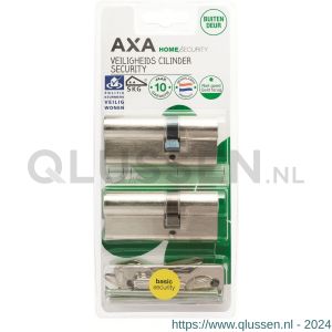 AXA dubbele veiligheidscilinder set 2 stuks gelijksluitend Security verlengd 30-45 7211-03-08/BL2