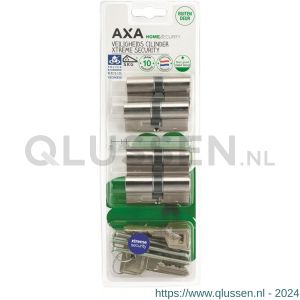 AXA dubbele veiligheidscilinder set 4 stuks gelijksluitend Xtreme Security 30-30 7261-00-08/BL4