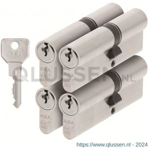 AXA dubbele veiligheidscilinder set 4 stuks gelijksluitend Security verlengd 40-55 7211-25-08/G4