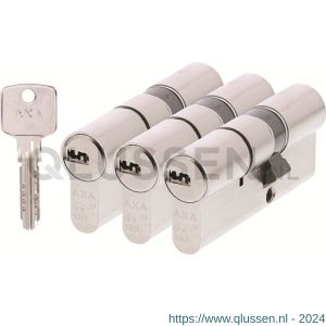 AXA dubbele veiligheidscilinder set 3 stuks gelijksluitend Comfort Security verlengd 30-45 7231-03-08/BL3