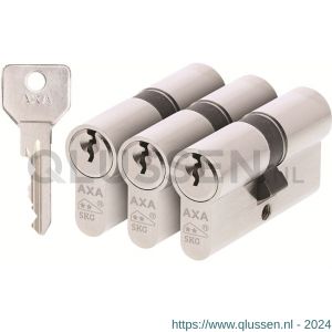 AXA dubbele veiligheidscilinder set 3 stuks gelijksluitend Security 30-30 7211-00-08/BL3