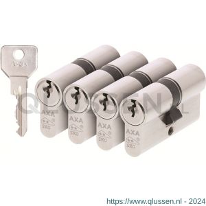 AXA dubbele veiligheidscilinder set 4 stuks gelijksluitend Security 30-30 7211-00-08/BL4