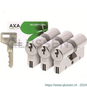 AXA dubbele veiligheidscilinder set 3 stuks gelijksluitend Xtreme Security 30-30 7261-00-08/BL3