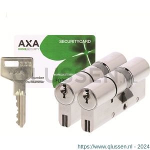 AXA dubbele veiligheidscilinder set 2 stuks gelijksluitend Xtreme Security verlengd 30-45 7261-03-08/BL2