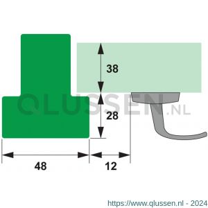 AXA deurbeveiligingsstrip M2-IN 7602-00-88/BL