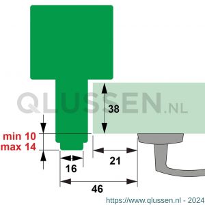 AXA deurbeveiligingsstrip M3-EX 10-14 7607-10-91/BL