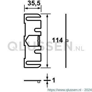 AXA onderlegplaat Heavy Duty scharnier 1140-01-95