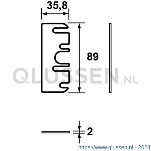 AXA onderlegplaat Heavy Duty scharnier 1140-02-95