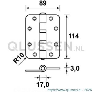 AXA Heavy Duty scharnier schijflager 1837-09-23