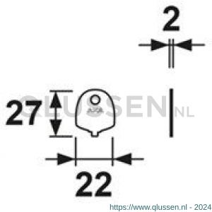 AXA sleutel set 8 stuks AXAflex Security 2660-91-22