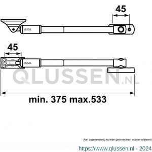 AXA telescopische uitzetter 35EX 2835-00-61/E