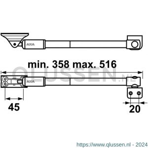 AXA telescopische uitzetter 35IN 2836-00-54