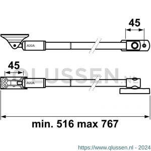 AXA telescopische uitzetter 50EX 2845-00-54/E