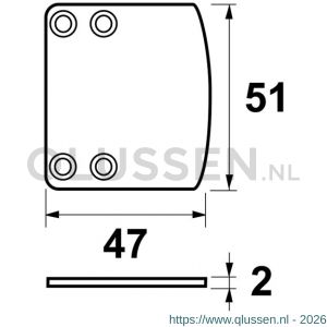 AXA onderlegplaat 3012-18-95/E