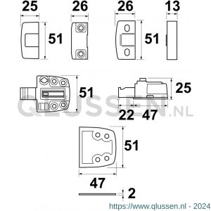 AXA veiligheidsoplegslot 3015 3015-10-98/G