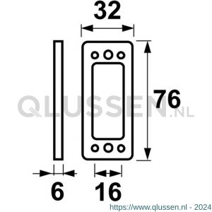 AXA onderlegplaat 3305-60-95/BL