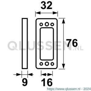 AXA onderlegplaat 3305-90-95/BL