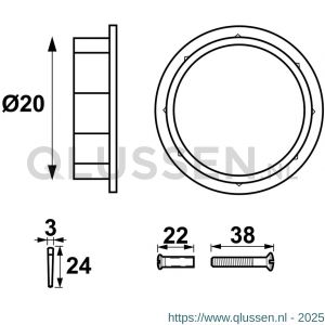 AXA renovatieset binnendeurschilden 6051-00-22/BL