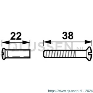 AXA set patentbout en bus set 2 stuks 6051-95-37