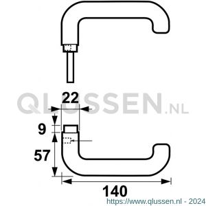 AXA deurkruk U 6141-71-11/BL